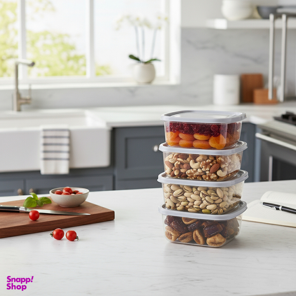 ظرف نگهدارنده نورینو مدل نارون مجموعه 4 عددی