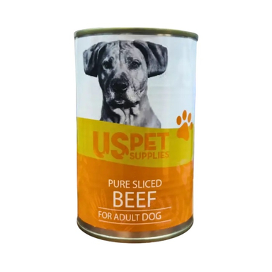 کنسرو غذای سگ یو اس پت مدل گوشت گوساله وزن 400 گرم