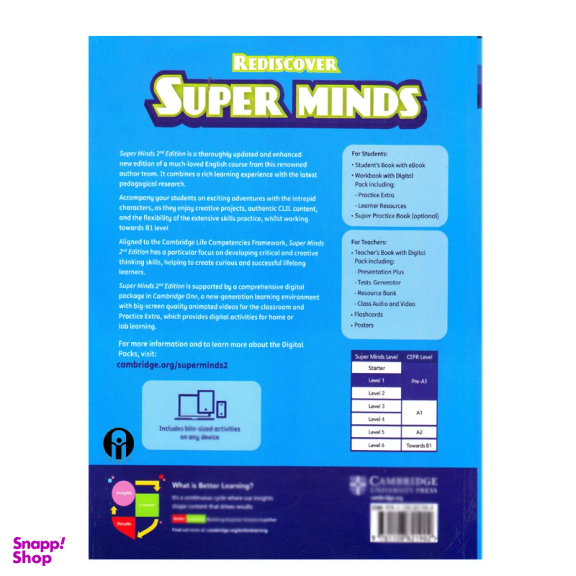 کتاب Super Minds 2nd Edition 1 Super Practice Book+SB+WB اثر جمعی از نویسندگان انتشارات کمبریج