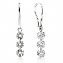 گوشواره نقره زنانه مدل گل کد 136677