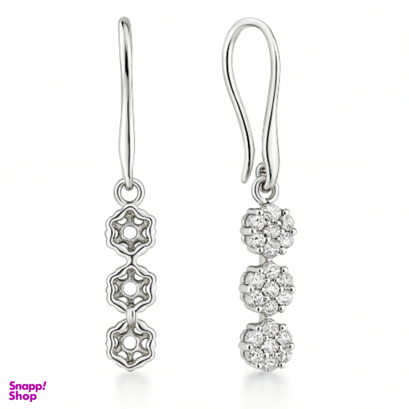 گوشواره نقره زنانه مدل گل کد 136677