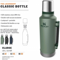 فلاسک استنلی مدل CLASSIC حجم 1.9 لیتر