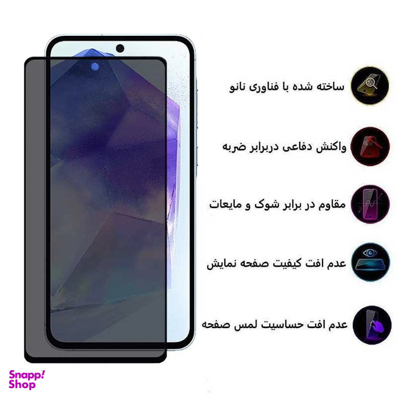 محافظ صفحه نمایش حریم شخصی اپیکوی مدل Privacy مناسب برای گوشی موبایل سامسونگ Galaxy S24 Fe/ A55/ A35