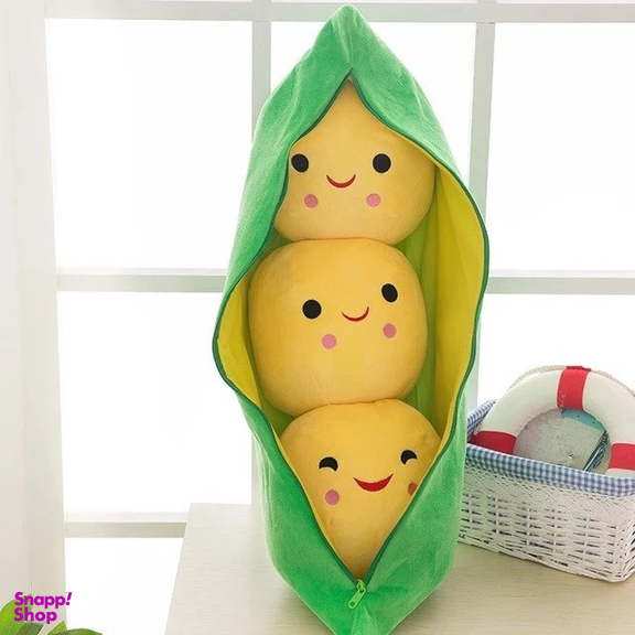 عروسک طرح نخود فرنگی مدل خندان کد JI110 ارتفاع 25 سانتی متر