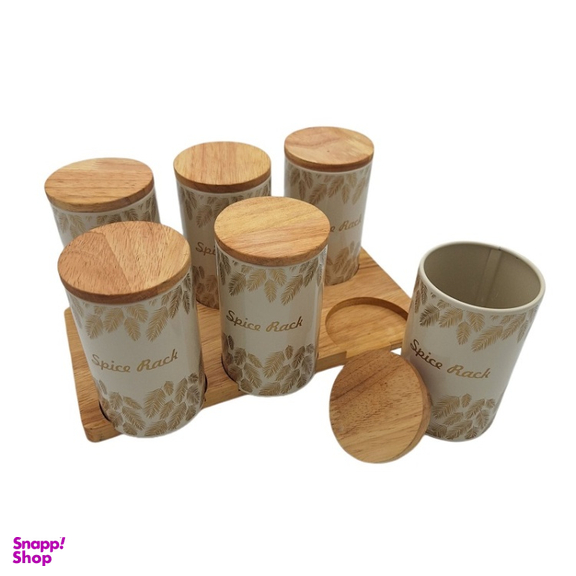 جای ادویه 7 پارچه سام ست طرح پر