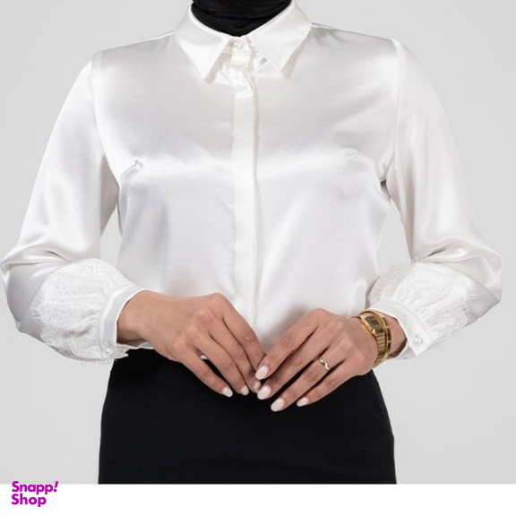 شومیز زنانه برنس مدل الیسا رنگ شیری