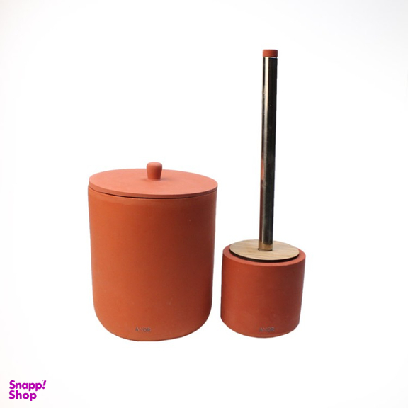 ست سطل زباله و فرچه آکسور مدل سوفیا کد HSETG011