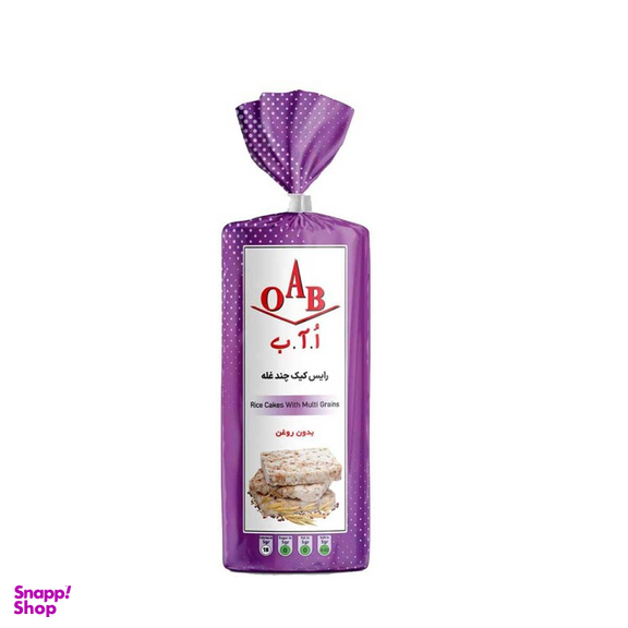 رایس کیک چند غله ا آ ب وزن 100 گرم
