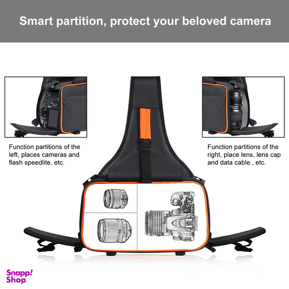 کوله پشتی دوربین پلوز مدل PU5014B