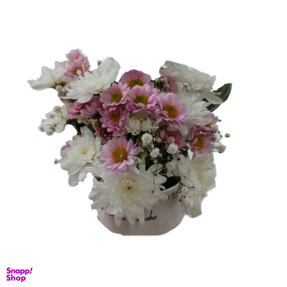 باکس گل طبیعی کوچک داوودی نارگل کد 0200
