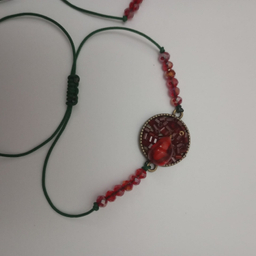 دستبند دخترانه طرح دانه انار یلدایی کد 31305 بسته 2 عددی