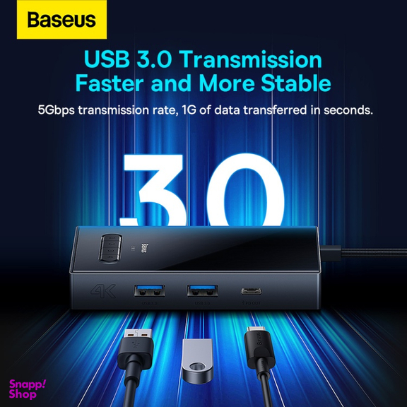 هاب 8 پورت Type-C بیسوس مدل PioneerJoy Series