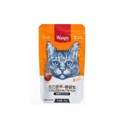 پوچ گربه ونپی مدل مرغ و ماهی کاد وزن 80 گرم