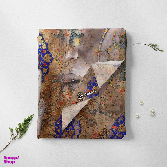 روسری زنانه چارگوش طرح هر کسی از ظن خود شد یار من طرح 2222