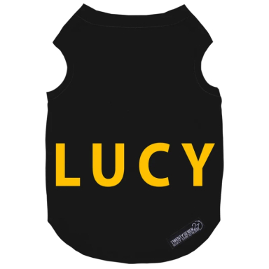 لباس سگ و گربه 27 طرح Lucy کد MH1333 رنگ مشکی