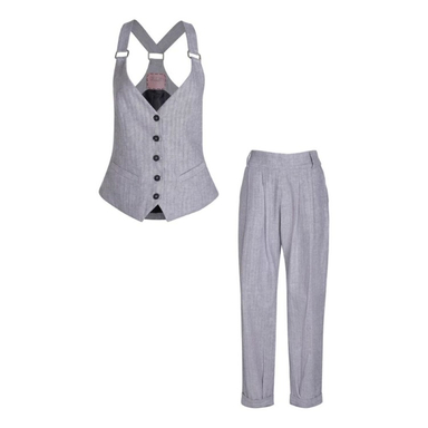 ست جلیقه و شلوار زنانه گره استایل مدل ست صنوبر