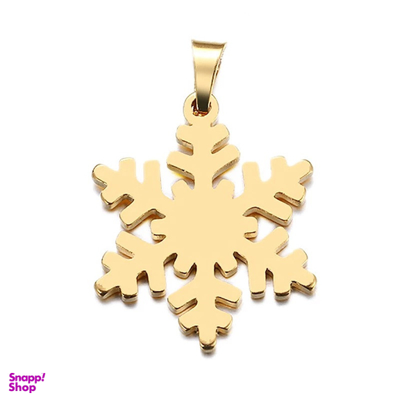 آویز گردنبند طلا 18 عیار زنانه وی وی گلد گالری طرح برف