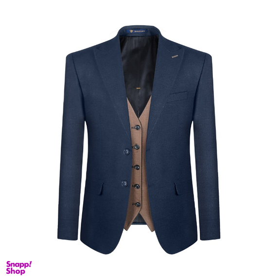 کت شلوار کمبین کج راه رنگ سرمه ای روشن مدل ژیله دورو کد 1444