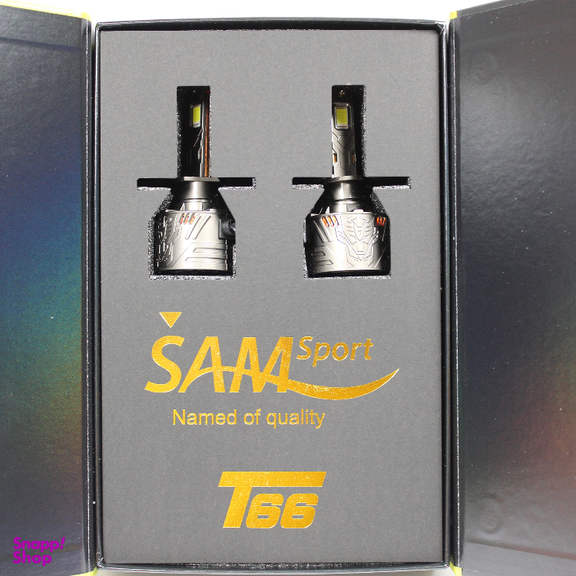 لامپ هدلایت خودرو سام مدل T-66 پایه H1 بسته 2 عددی