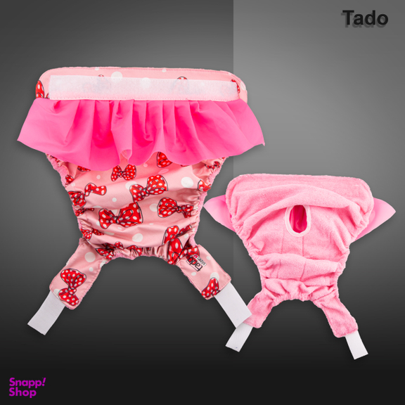 پوشک سگ تادو طرح ماده دامنی کد 1124 سایز M