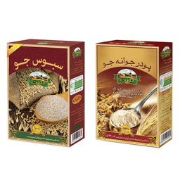 پودر جوانه جو تژین وزن 220 گرم به همراه سبوس جو تژین وزن 170 گرم