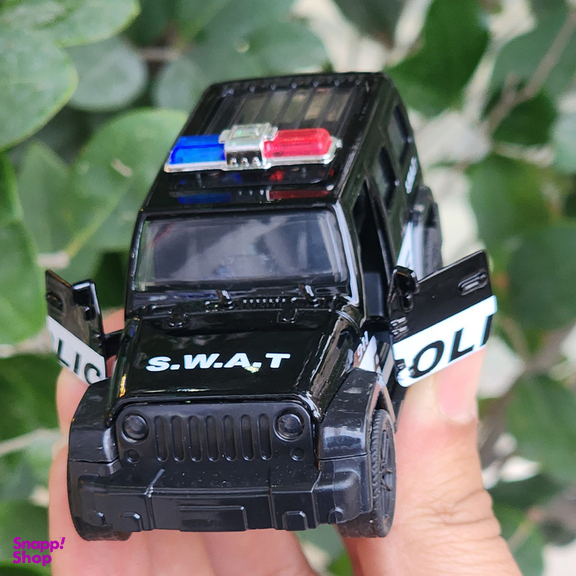 ماشین بازی ناب سل مدل جیپ پلیس فلزی عقب کش