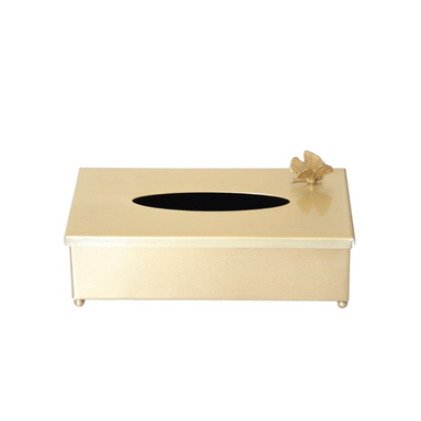 جا دستمال کاغذی سالینو مدل پروانه برنجی کد B-413