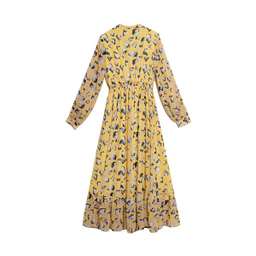 پیراهن زنانه برنس مدل تیام رنگ زرد