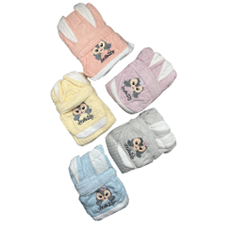 حوله تن پوش کودک گلدوزی طرح خرگوش