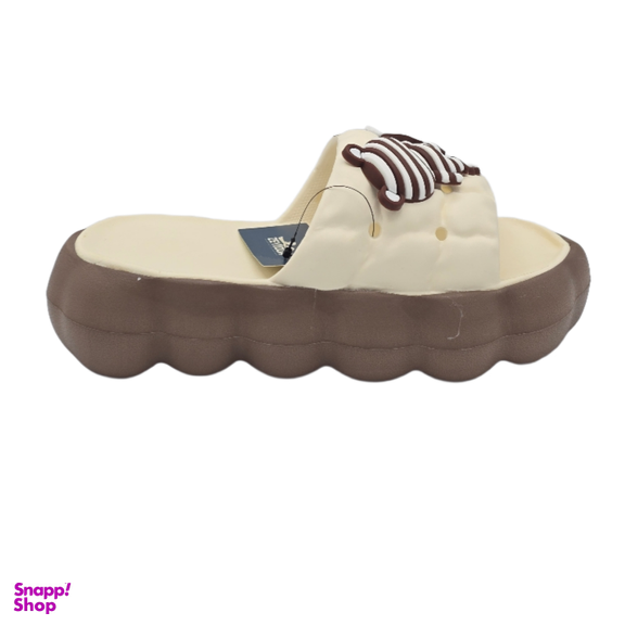 دمپایی زنانه زیتون مدل سارا 421700 رنگ کرم قهوه ای