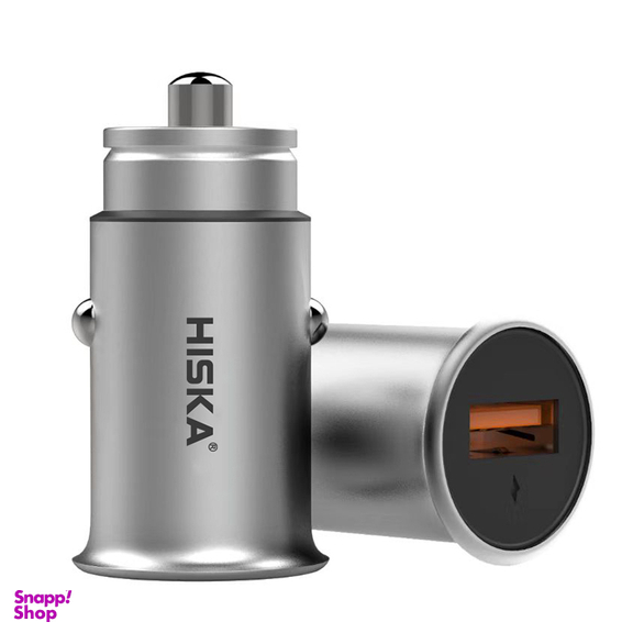 شارژر فندکی 18 وات هیسکا مدل HCC-308 به همراه کابل تبدیل USB-C
