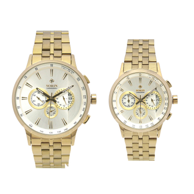 ست ساعت مچی عقربه ای زنانه و مردانه سورین مدل GL0914P-SG02S