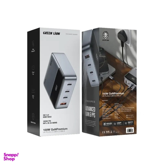 شارژر 100 وات گرین لاین مدل GN100WADUKGY