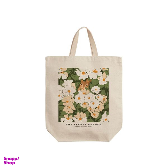 ساک خرید ترمه طراحان ایده مدل پترن گلدار سنجاب کد strm0629 - S