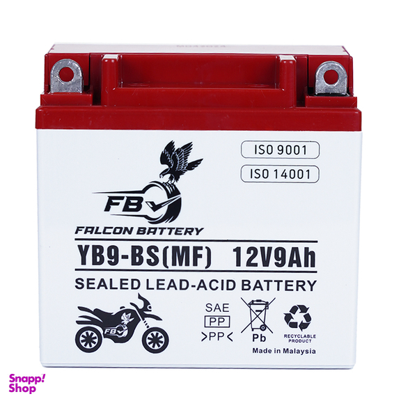 باتری موتور سیکلت فالکون مدل 9 آمپر بلند YB9-BS MF