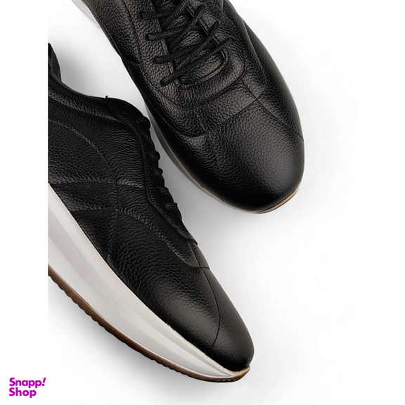 کفش کتانی زنانه چرم کاکتوس مدل WS۱۰۵۶ رنگ مشکی