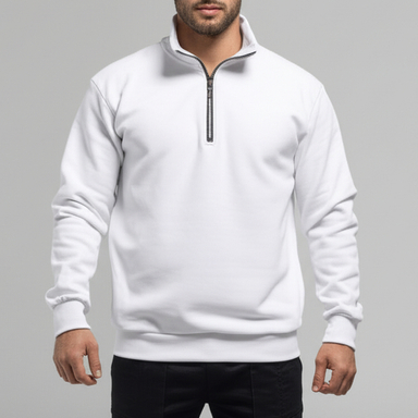 دورس مردانه مدل نیم زیپ رنگ سفید