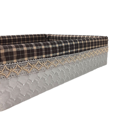 سبد نان و سبزی مدل چوب و چرم کد T1099T مجموعه 2 عددی