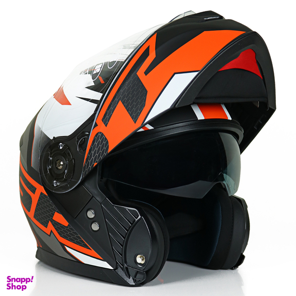 کلاه کاسکت راپیدو مدل 950 طرح Orange/SRT به همراه کاور