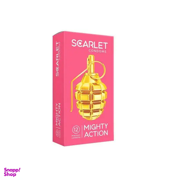 کاندوم اسکارلت مدل MIGHTY ACTION بسته 12 عددی