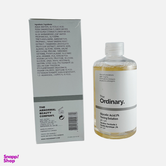 تونر دی اوردینری مدل گلایکولیک اسید حجم 240 میلی لیتر