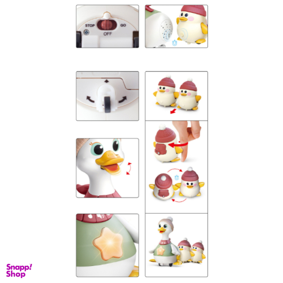 اردک و جوجه موزیکال هولی تویز سنسور دار مدل Musical Waddling Duck Family HE9987