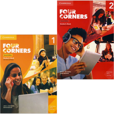 کتاب Four Corners Second Edition اثر Jack Richards انتشارات کمبریدج مجموعه دو جلدی به همراه سی دی