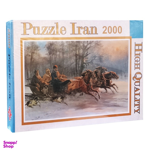 پازل 2000 تکه پازل ایران طرح کالسکه اسب در برف کد 102110-82