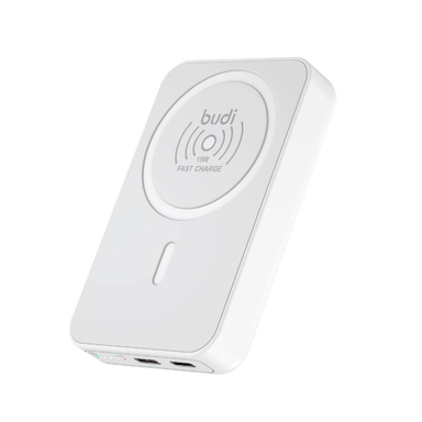 پاوربانک بودی مدل Budi PB081W ظرفیت 10000 میلی‌ آمپر‌ ساعت