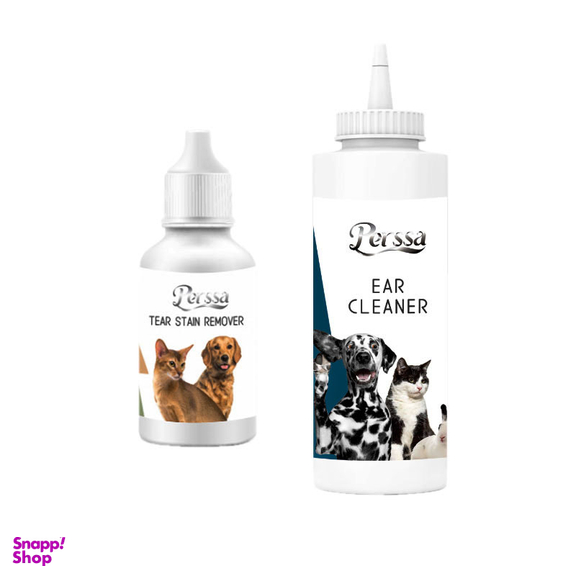 قطره تمیز کننده گوش و چشم سگ و گربه پرسا مدل Pack مجموعه 2 عددی