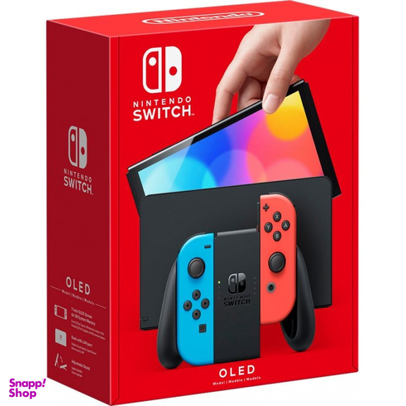 کنسول بازی هیبریدی نینتندو مدل Switch - OLED Neon Blue and Neon Red ظرفیت 64 گیگابایت