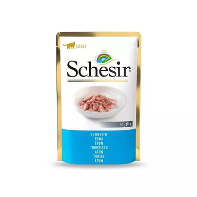 غذای تر گربه بالغ شسیر طعم ماهی تن در ژله وزن 85 گرم