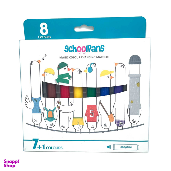 ماژیک جادویی 1+7 رنگ اسکول فنس کد 92406