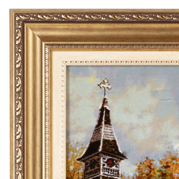 تابلو فرش دستباف سی پرشیا مدل منظره کلیسا در پاییز کد 903911